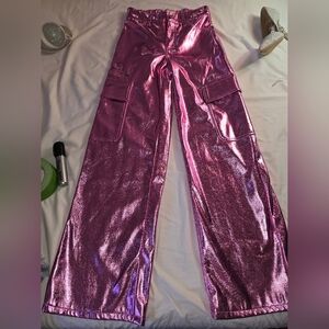 No Boundaries Metallic Pink Skirt